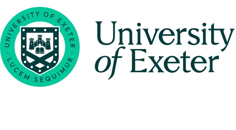 The green and black logo of the University of Exeter. 