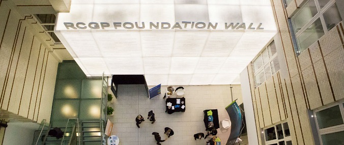 An aerial shot of the RCGP foundation wall